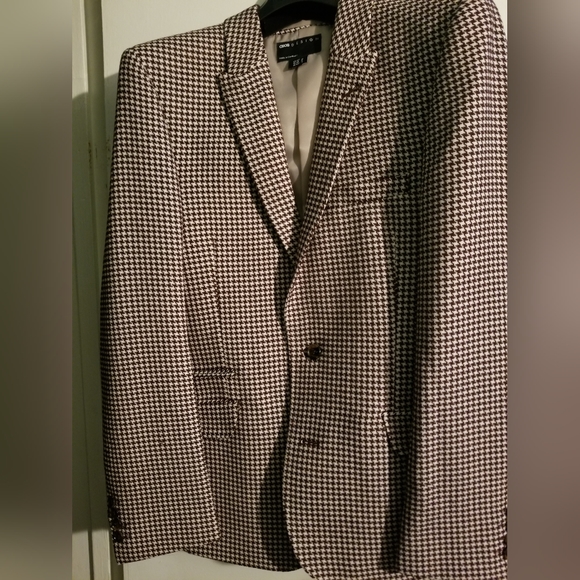ASOS Brown Dogtooth Super Skinny Suit - Picture 1 of 8